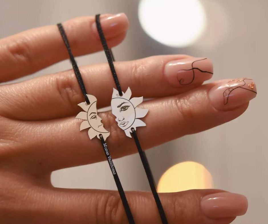 Pulseras Sol y Luna Rostros – Plata 950