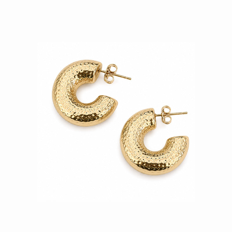 Aretes Siena Martillados Dorados