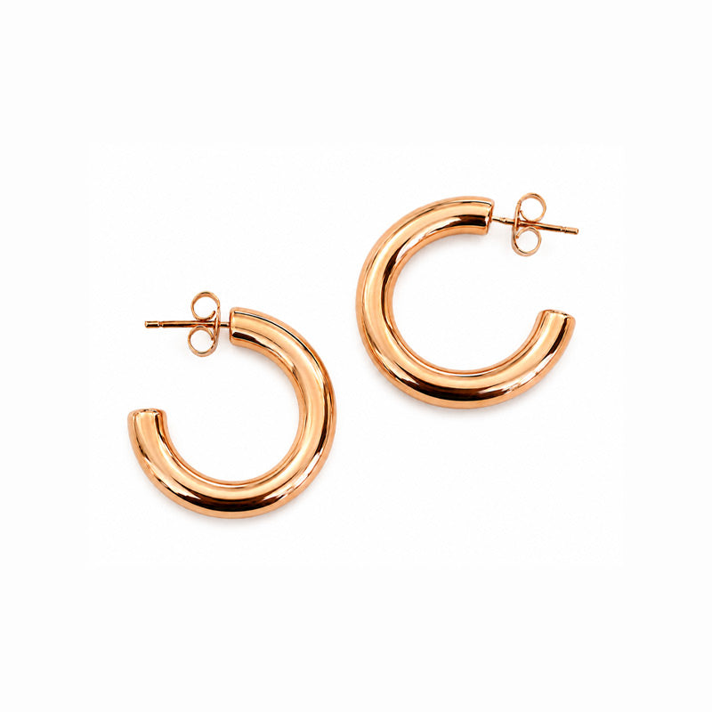 Argollas Tubo Milano Doradas