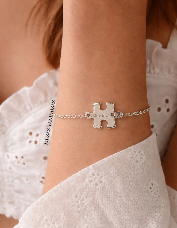 Pulsera Pieza de Puzzle – Plata 950