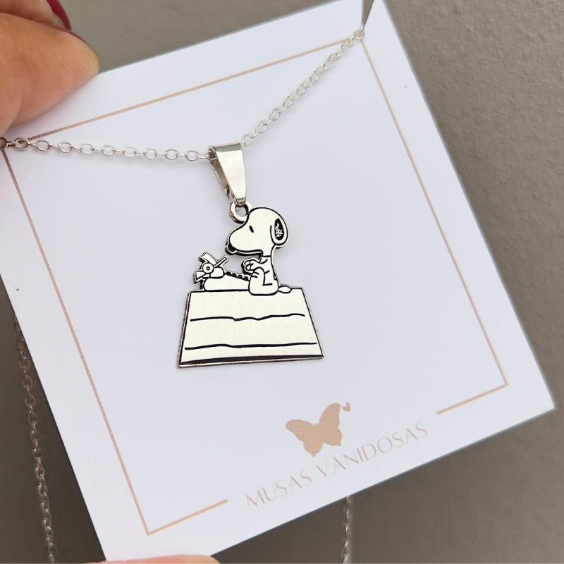Snoopy escritor - Plata 950