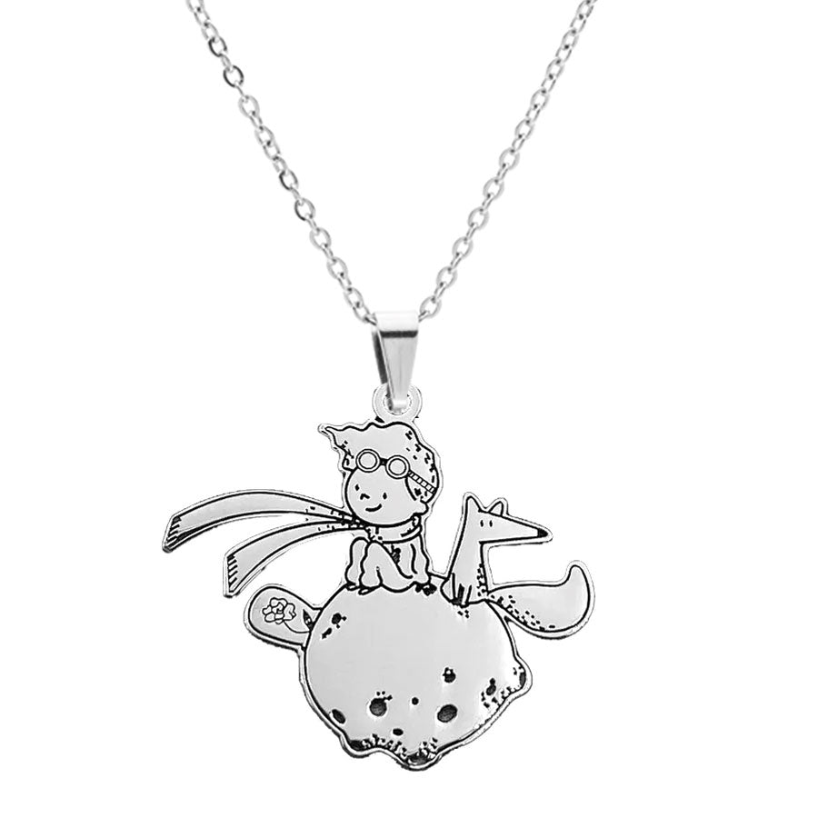 Collar Principito planeta– Plata 950