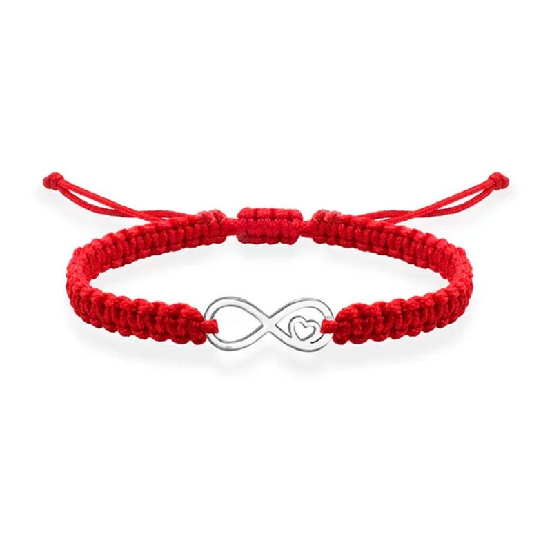 Pulsera Infinito con Corazón – Plata 950