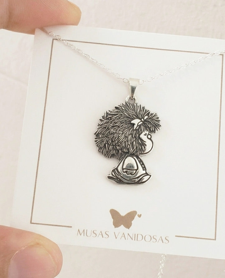 Collar Mafalda Pensativa en Plata 950