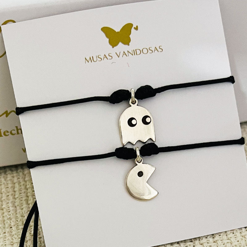 Pulseras Fantasmito & Pac-Man – Plata 950