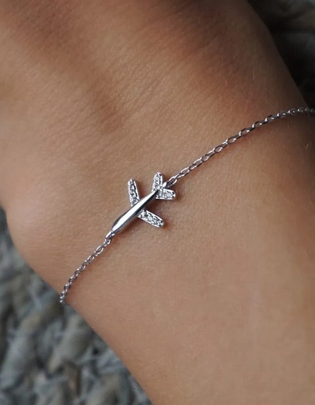 Pulsera avión - Plata 925