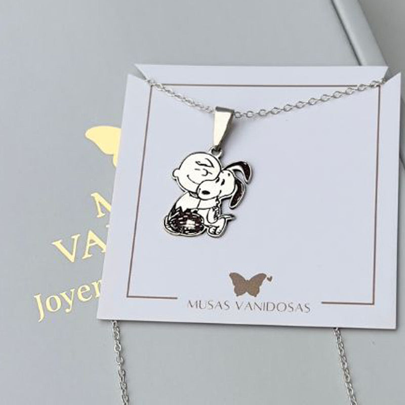 Snoopy y Charlie plata 950
