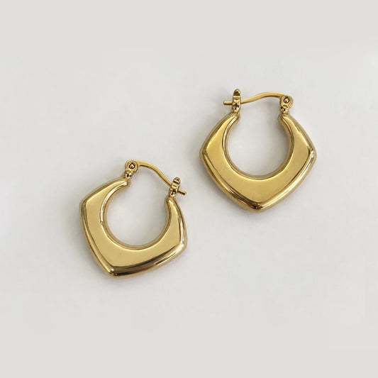 Aretes Niza Dorados de Acero