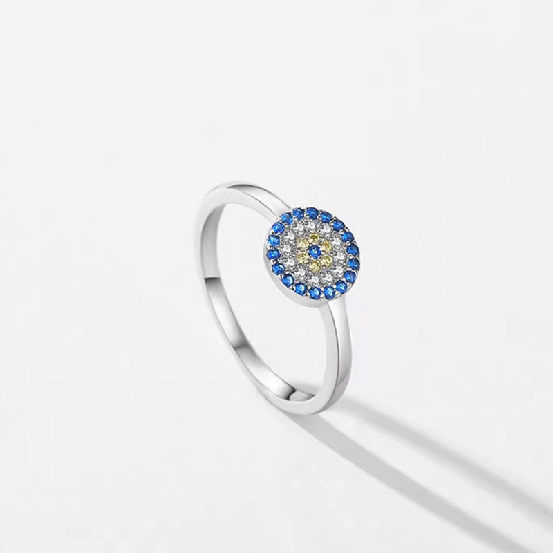 Anillo Ojo Turco Micropavé en Plata 925