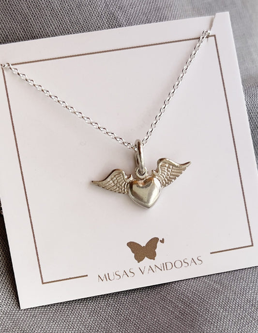Collar corazón de ángel - Plata 950