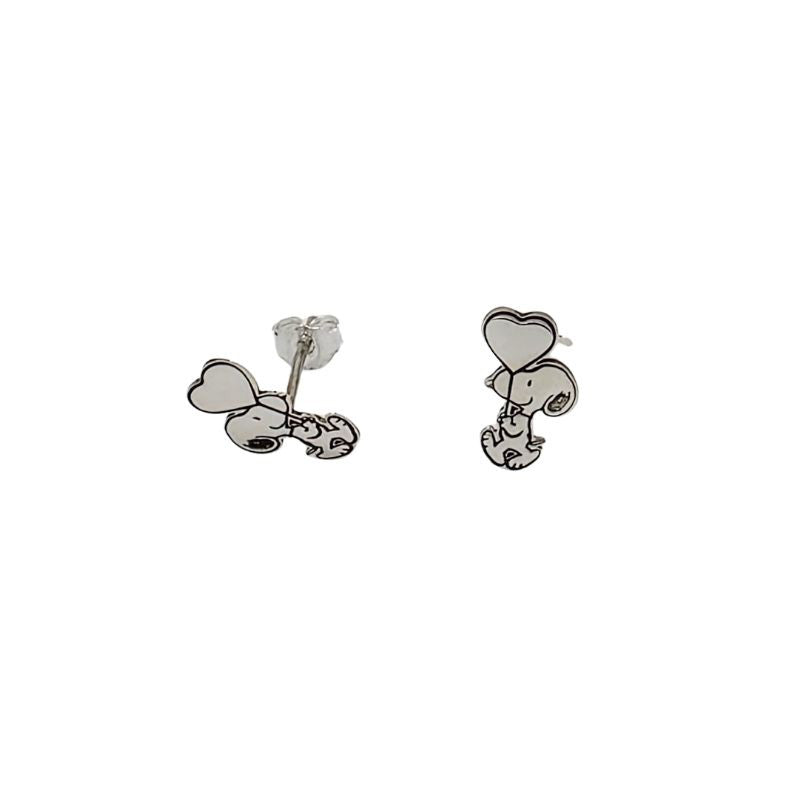 Aretes Snoopy globito – Plata 950