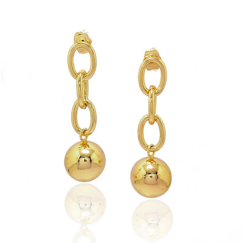 Aretes Bianca de Acero Inoxidable Dorado