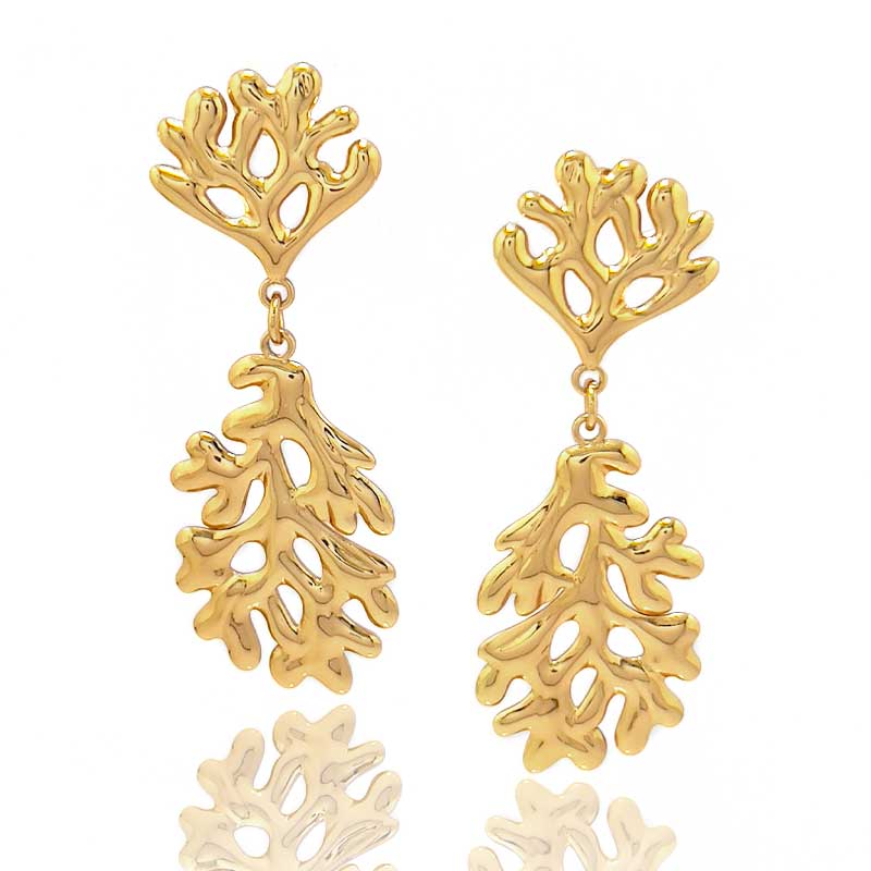 aretes-coralina-acero-inoxidable-dorado-6cm