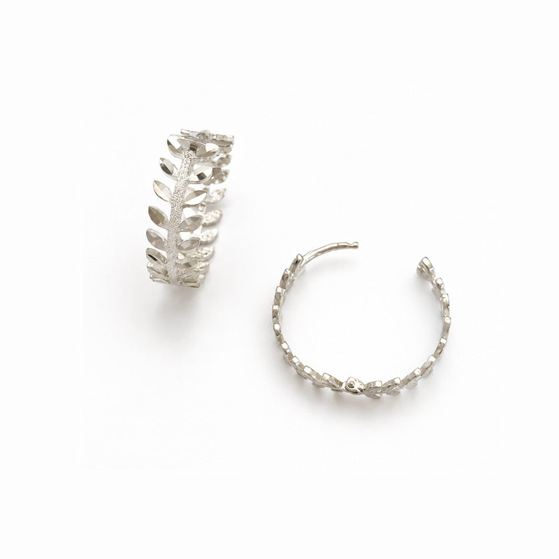 Aretes Laurel de Plata 950