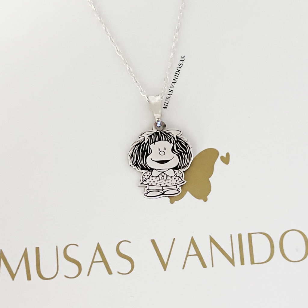 Collar inspirado en Mafalda en Plata 950