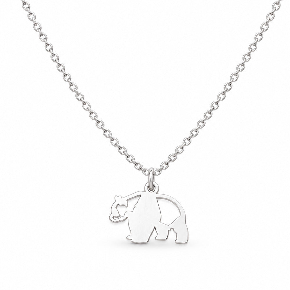 Collar Oso Panda en Plata 950