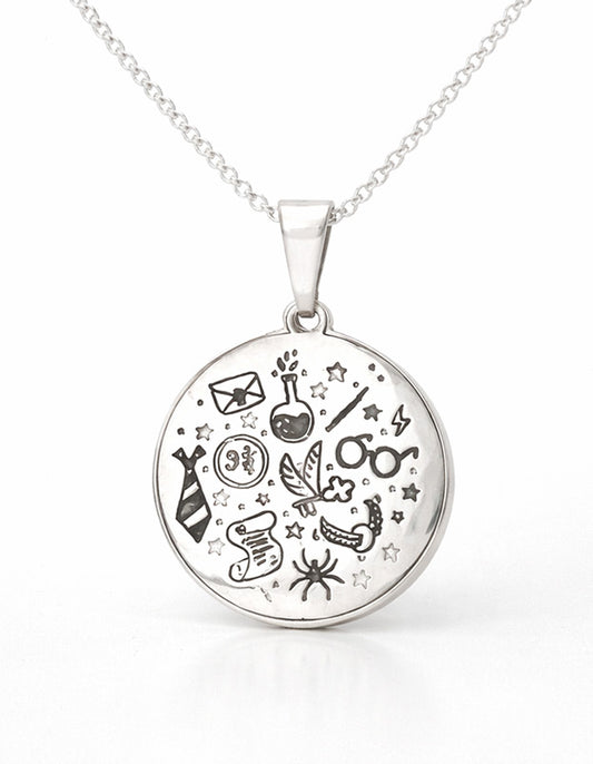 Collar inspirado en Harry Potter – Dije mágico en plata