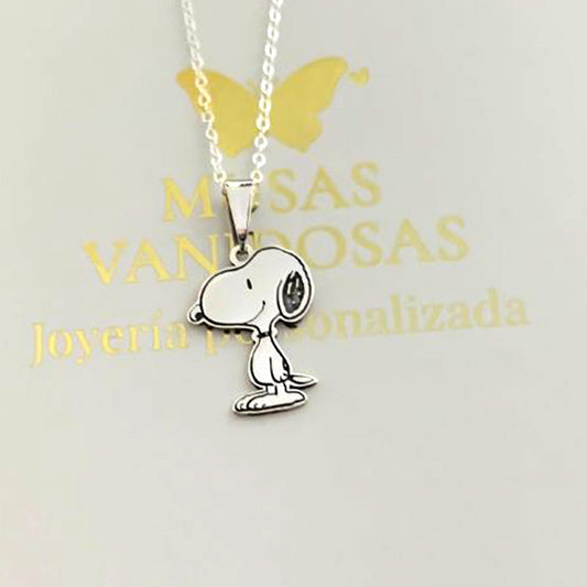 Collar Snoopy Clasico - plata 950
