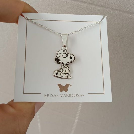 Snoopy Doctor / enfermero - Plata 950