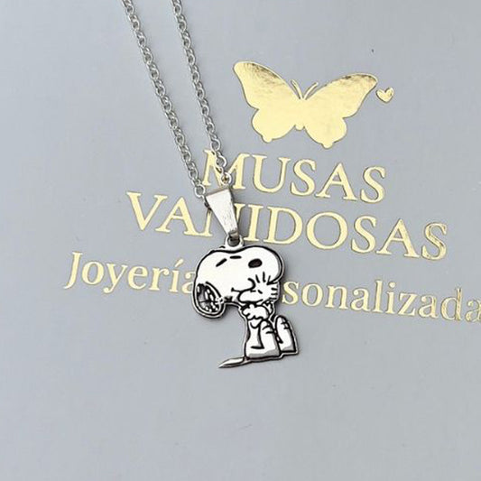 Collar Snoopy y amigo - Plata 950