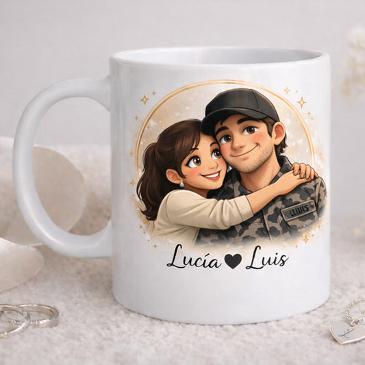 Taza personalizada con foto estilo Pixar