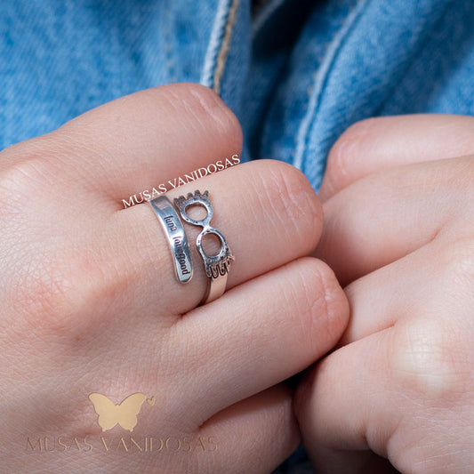 Anillo lentes luna lovegood - Plata 950