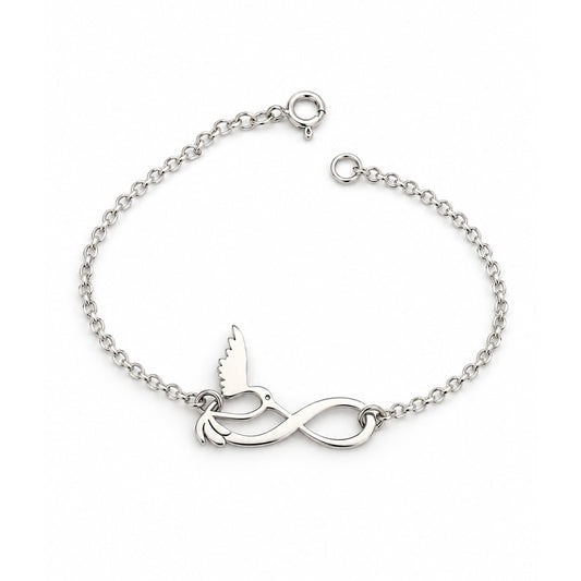 Pulsera Colibrí Infinito en Plata 950
