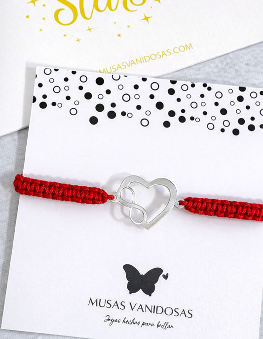 Pulsera Infinito corazón - Plata 950