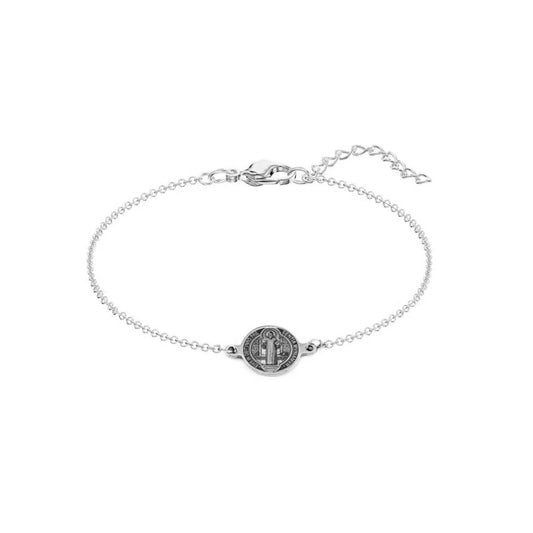 Pulsera San Benito en Plata 950 – Amuleto de Protección