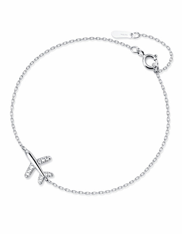 Pulsera avión - Plata 925