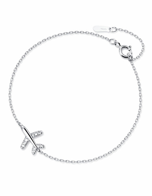 Pulsera avión - Plata 925