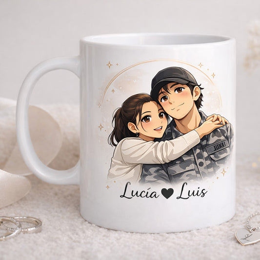 Taza personalizada con foto estilo Anime